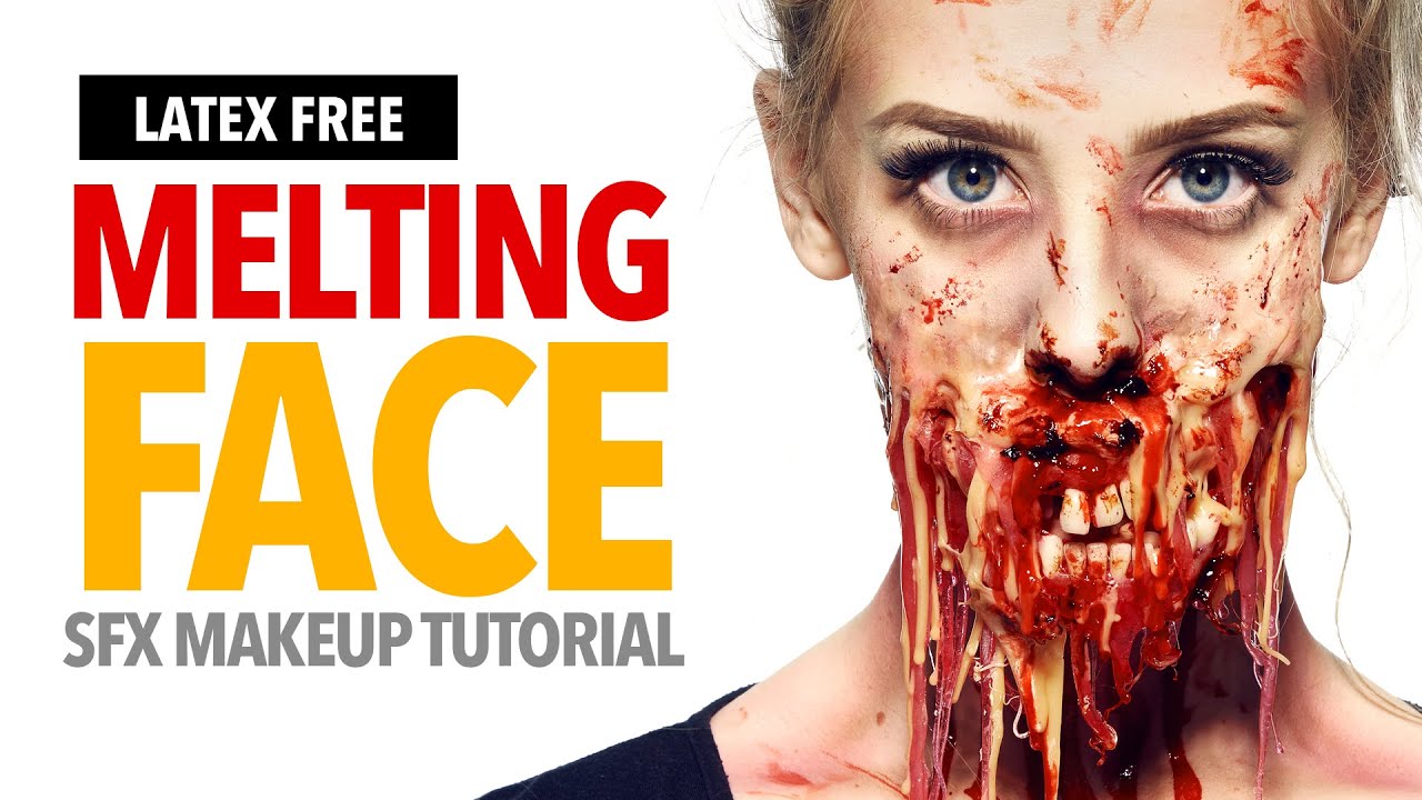 Melting face Halloween makeup tutorial