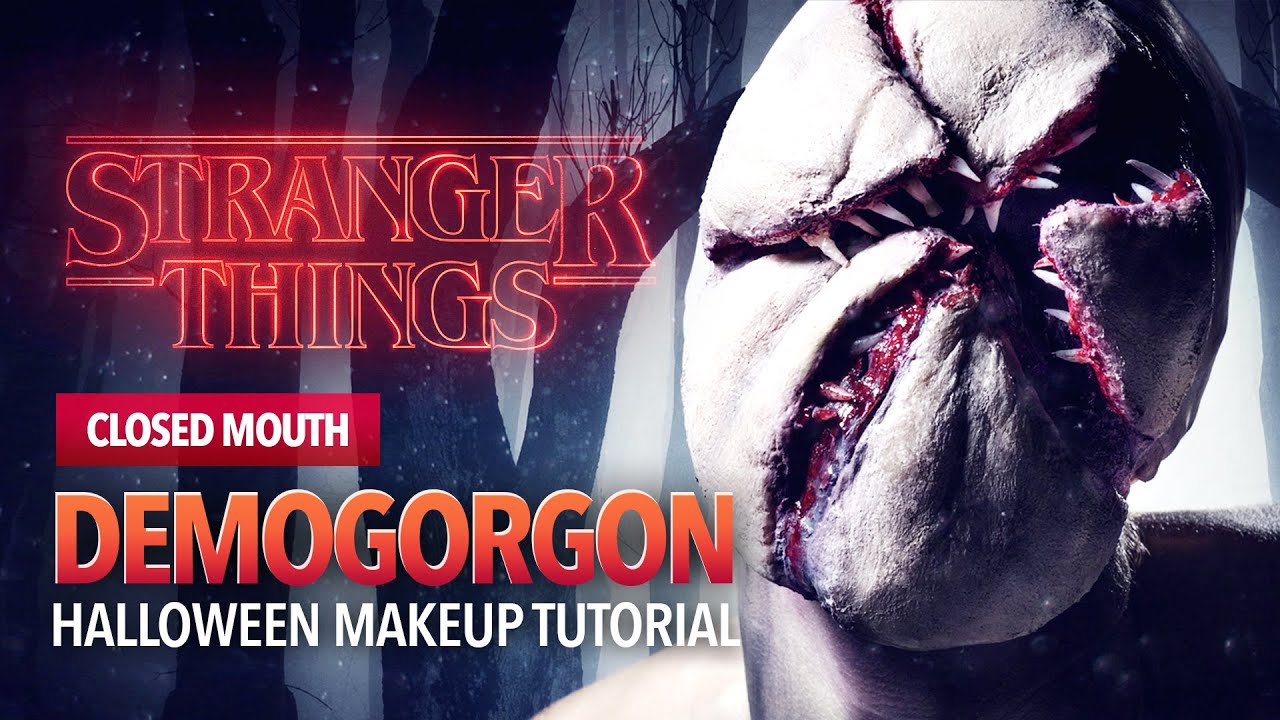 Stranger Things monster makeup tutorial (closed mouth)